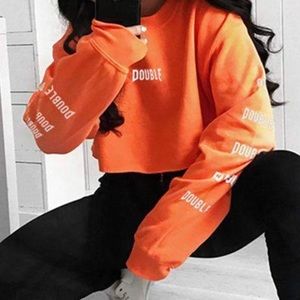 long sleeve crop top